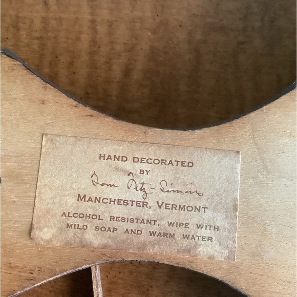 Wood Board Hand Decorated by Tom Fitz-Simons of Vermont - Picture 9 of 9